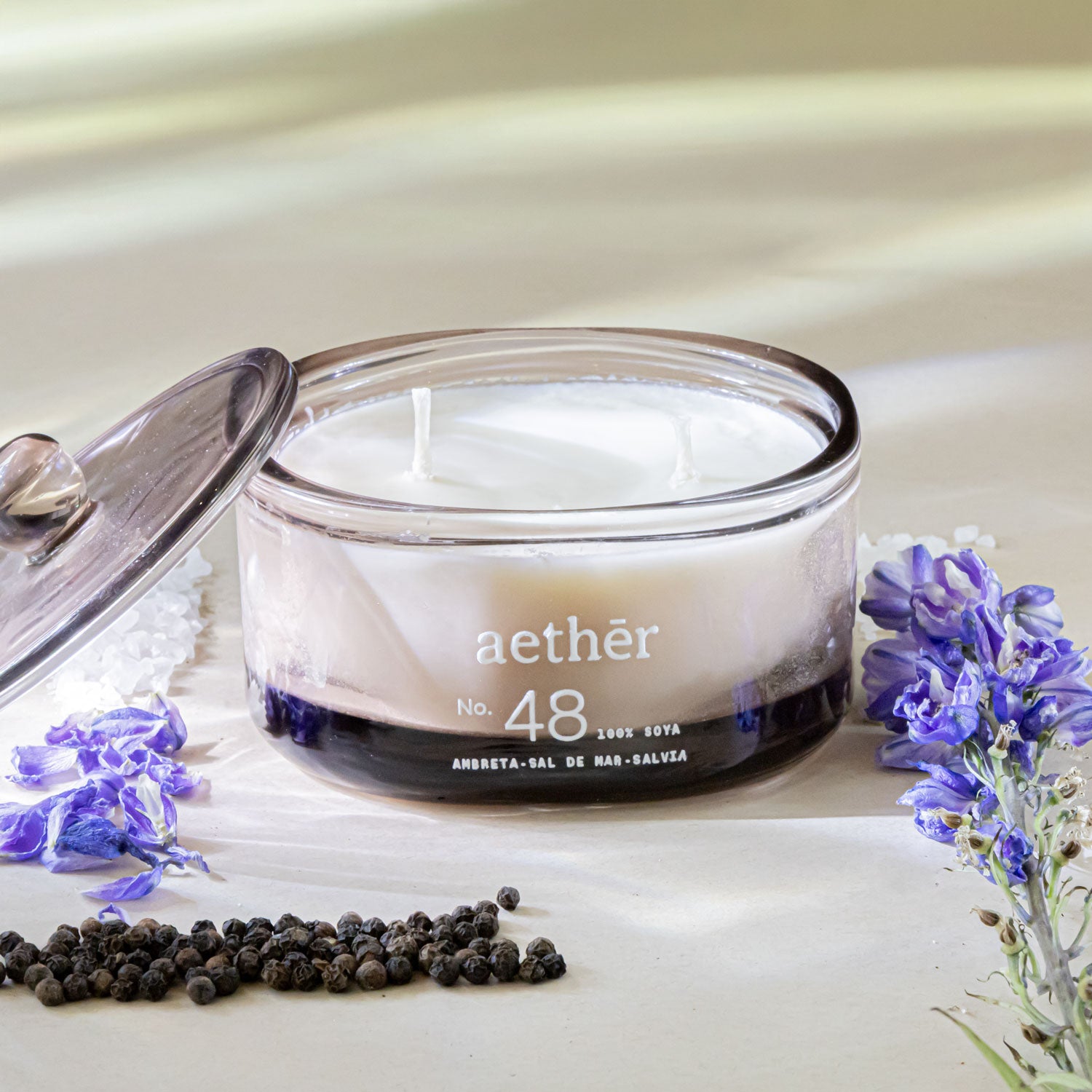 Vela No.48 AMBRETA + SAL DE MAR + SALVIA (370G)