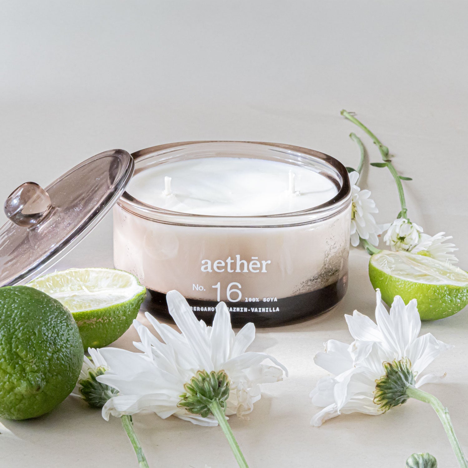 Vela No. 16 Bergamota + Jazmin + Vainilla (370G) - Aether
