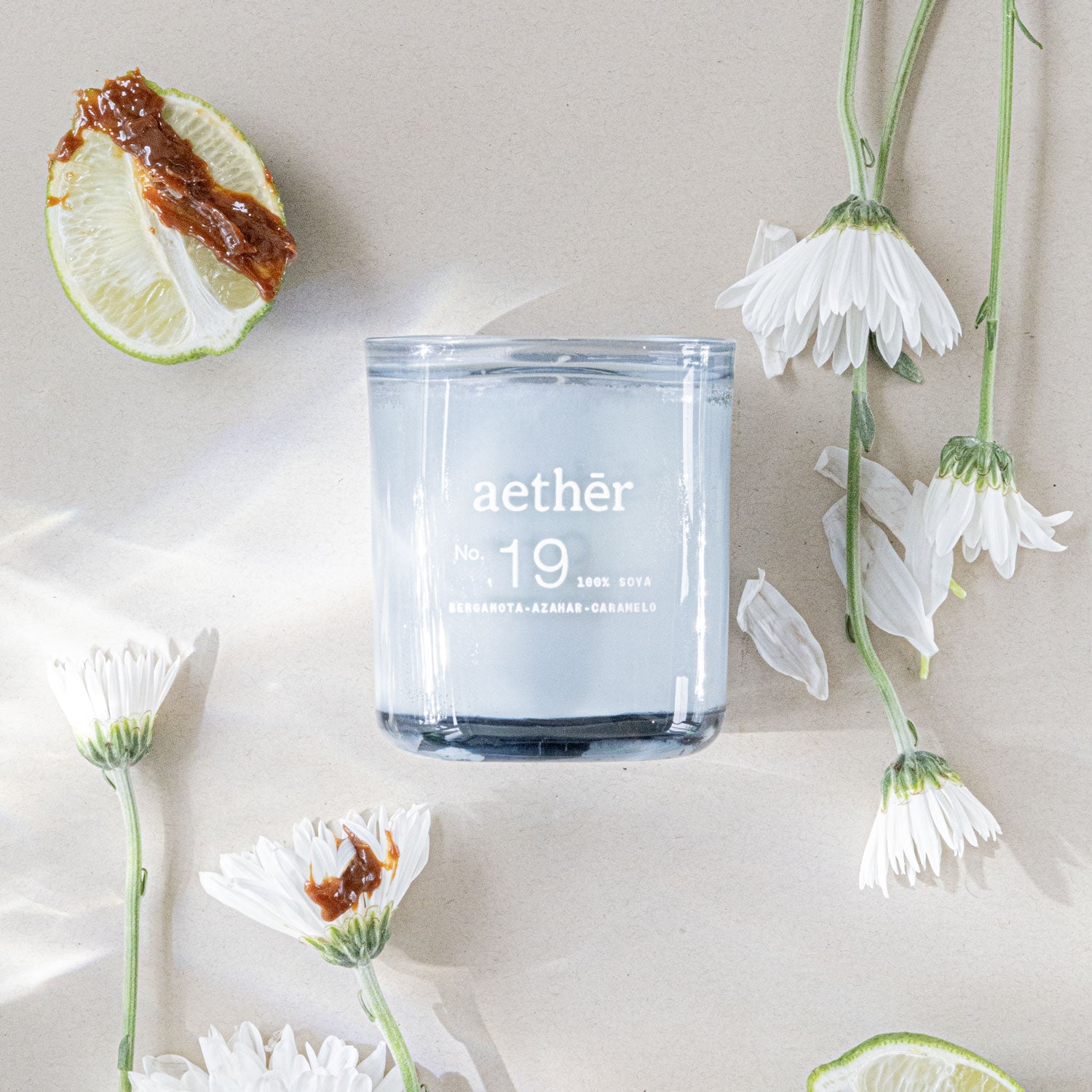 Vela No. 19 BERGAMOTA + AZAHAR + CARAMELO (250G) - Aether