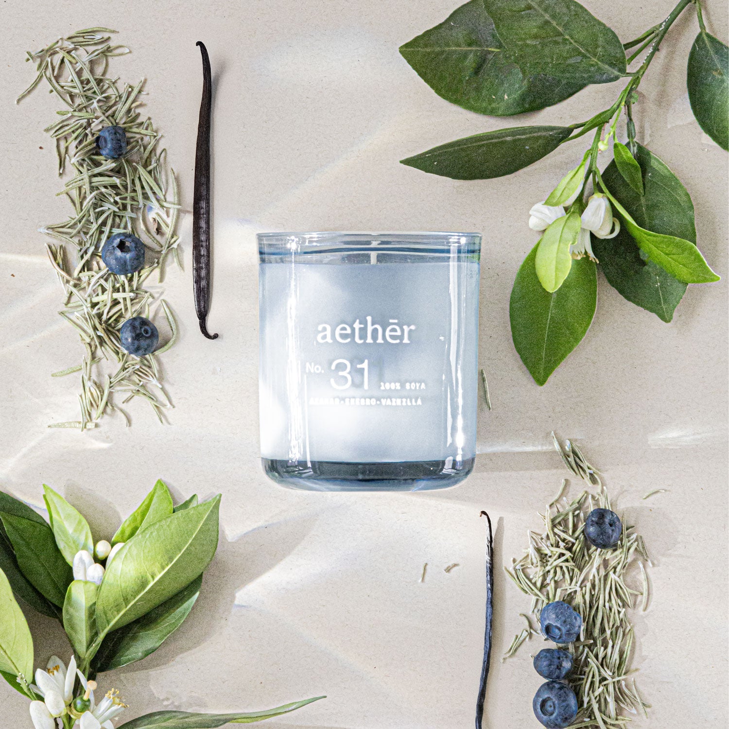 Vela No. 31 AZAHAR + ENEBRO + VAINILLA (250G) - Aether