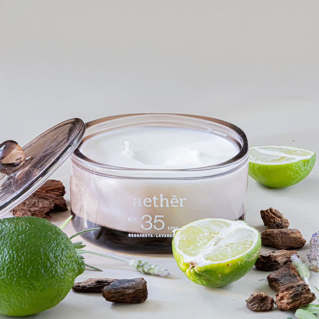 Vela No.35 BERGAMOTA + LAVANDA + CEDRO (370G) - Aether