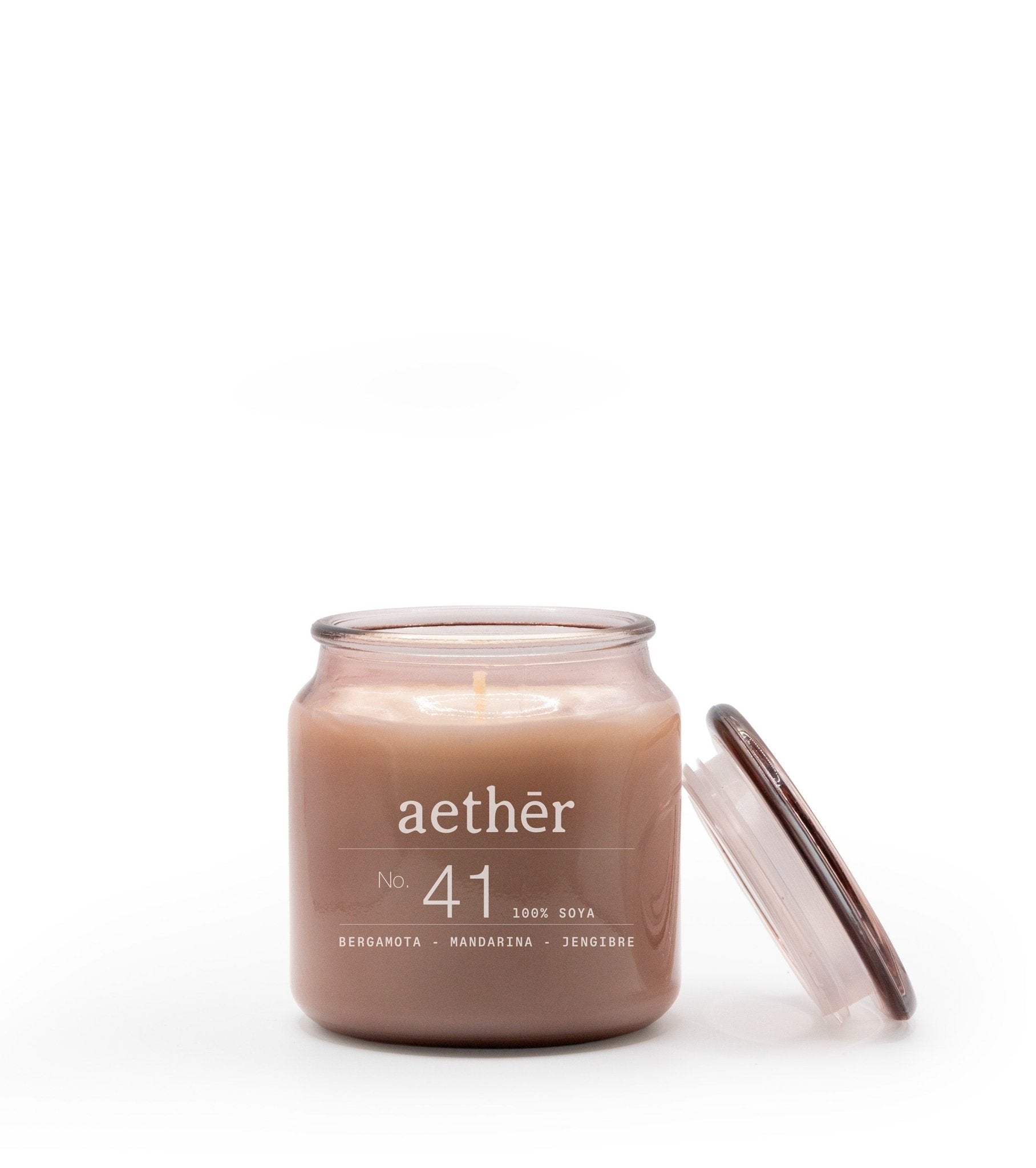 Vela No.41 BERGAMOTA + MANDARINA + JENGIBRE (500G) - Aether